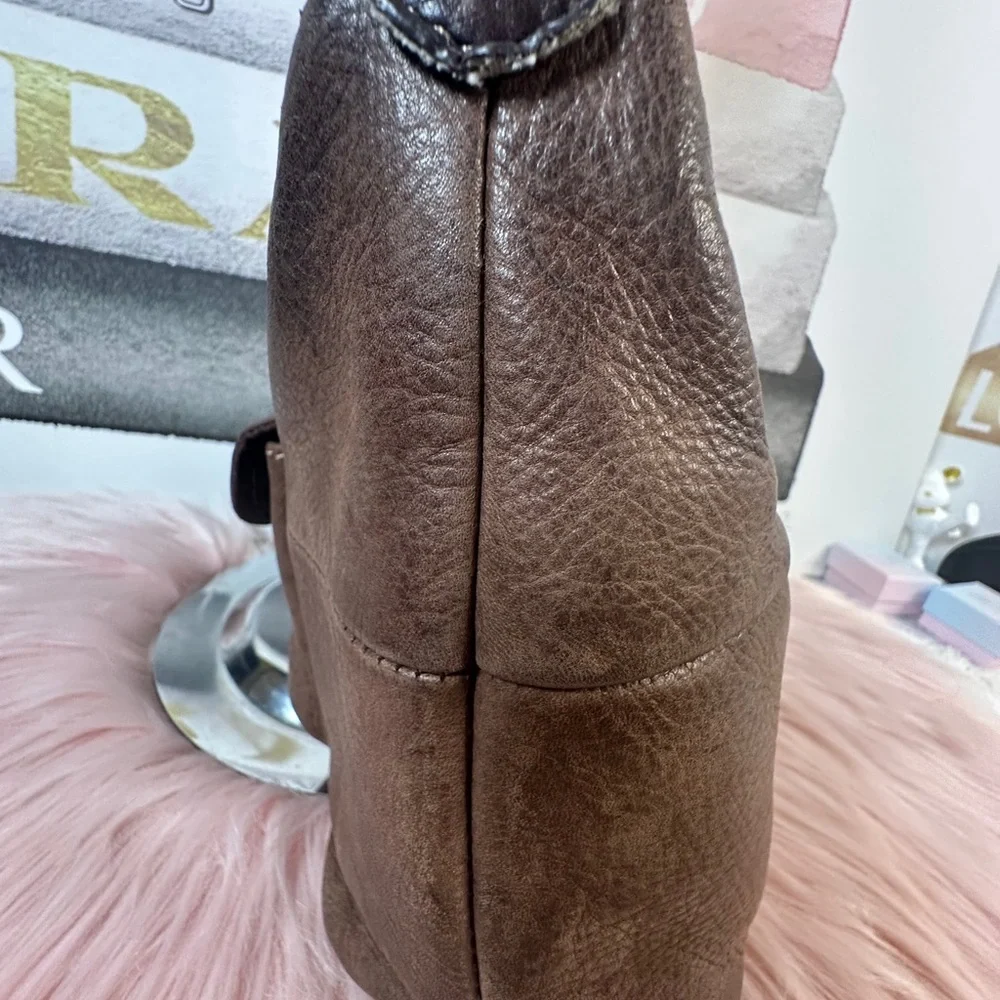 Fossil Tan Leather Hobo Bag